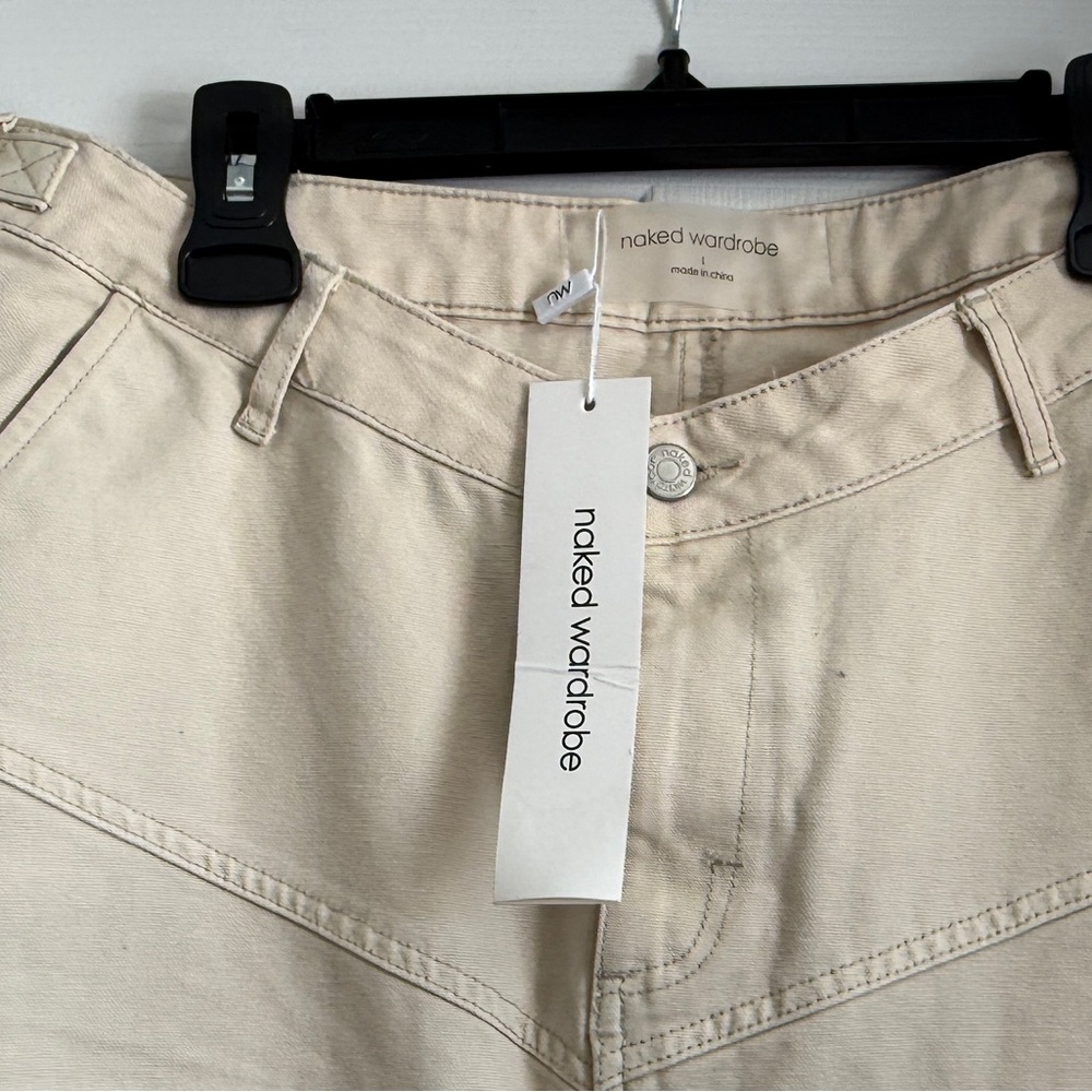 Naked Wardrobe Beige Ankle & Cropped Jeans - Picture 3 of 4
